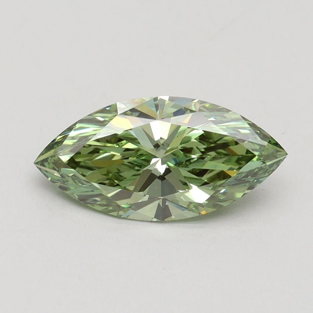 Loose Diamond - MARQUISE 1.29ct Fancy Intense Green VS1: Loose Diamond - MARQUISE 1.29ct Fancy Intense Green VS1 Source: This is a real non-mined Diamond that has been grown in a lab Shape: MARQUISE Carats: 1.29 Color: Fancy Intense Green Certification: IGI