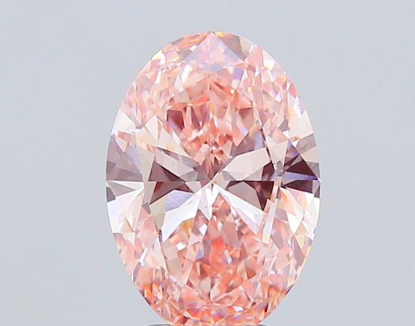 Loose Diamond - OVAL 3.5ct Fancy Intense Pink VS1: Loose Diamond - OVAL 3.5ct Fancy Intense Pink VS1 Source: This is a real non-mined Diamond that has been grown in a lab Shape: OVAL Carats: 3.5 Color: Fancy Intense Pink Certification: IGI Video:
