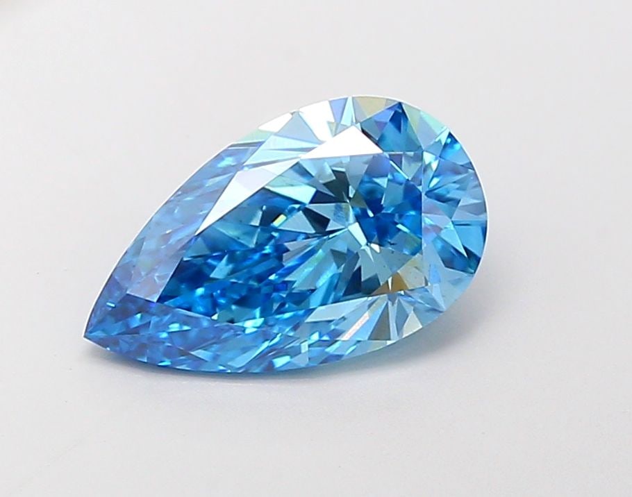 Loose Diamond - PEAR 2.59ct Fancy Vivid Blue VS2: Loose Diamond - PEAR 2.59ct Fancy Vivid Blue VS2 Source: This is a real non-mined Diamond that has been grown in a lab Shape: PEAR Carats: 2.59 Color: Fancy Vivid Blue Certification: IGI Video: