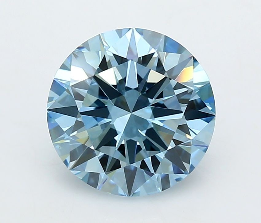 Loose Diamond - ROUND 3.97ct Fancy Vivid Blue VVS2: Loose Diamond - ROUND 3.97ct Fancy Vivid Blue VVS2 Source: This is a real non-mined Diamond that has been grown in a lab Shape: ROUND Carats: 3.97 Color: Fancy Vivid Blue Certification: IGI Video: