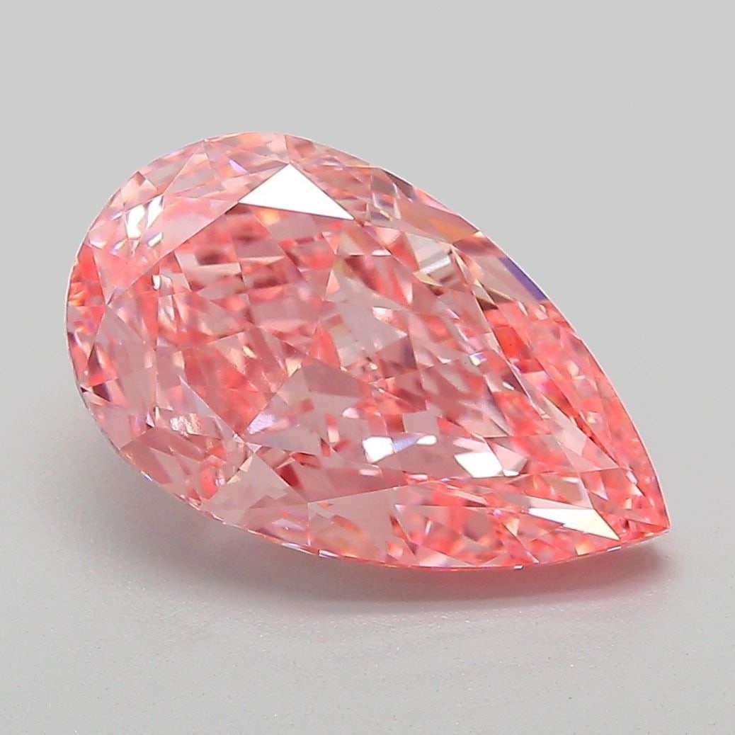 Loose Diamond - PEAR 3.69ct Fancy Vivid Pink VVS2: Loose Diamond - PEAR 3.69ct Fancy Vivid Pink VVS2 Source: This is a real non-mined Diamond that has been grown in a lab Shape: PEAR Carats: 3.69 Color: Fancy Vivid Pink Certification: IGI Video: