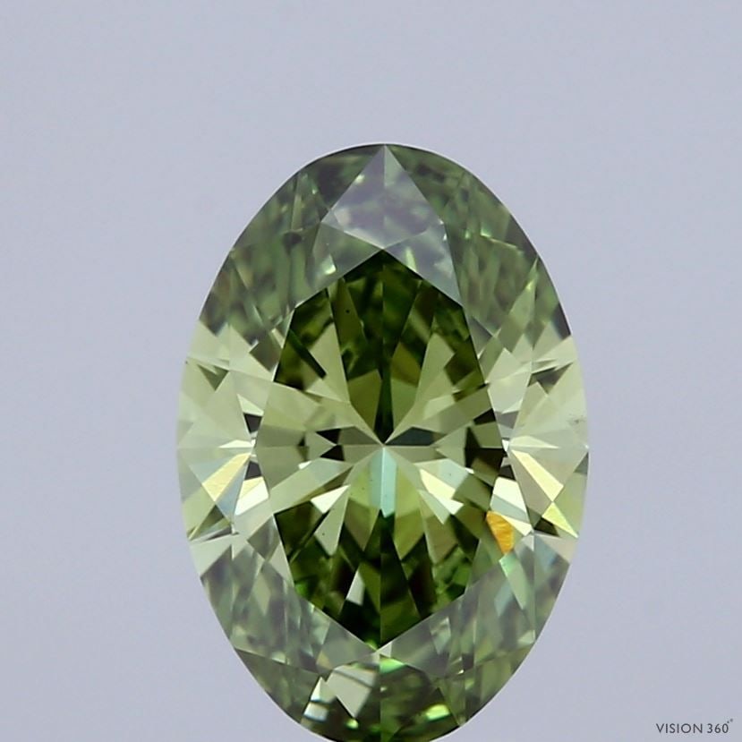 Loose Diamond - OVAL 2.02ct Fancy Vivid Green VS1: Loose Diamond - OVAL 2.02ct Fancy Vivid Green VS1 Source: This is a real non-mined Diamond that has been grown in a lab Shape: OVAL Carats: 2.02 Color: Fancy Vivid Green Certification: IGI Video: