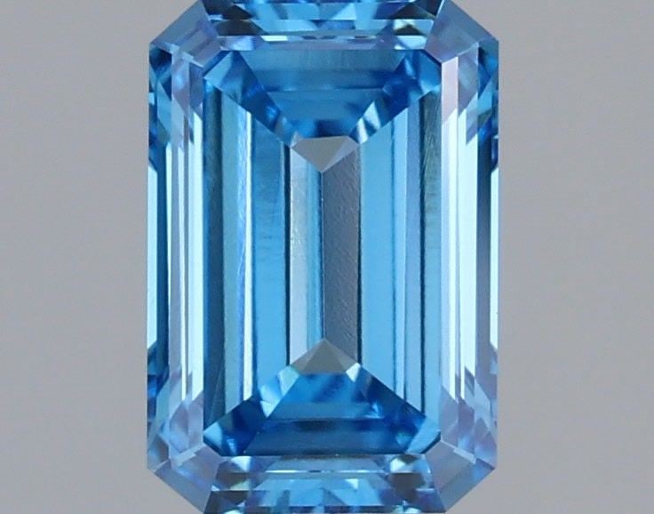 Loose Diamond - EMERALD 1.42ct Fancy Vivid Blue VVS2: Loose Diamond - EMERALD 1.42ct Fancy Vivid Blue VVS2 Source: This is a real non-mined Diamond that has been grown in a lab Shape: EMERALD Carats: 1.42 Color: Fancy Vivid Blue Certification: IGI Video: