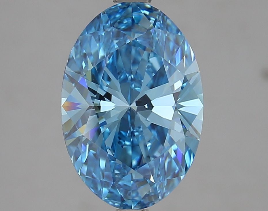 Loose Diamond - OVAL 3.02ct Fancy Vivid Blue VVS2: Loose Diamond - OVAL 3.02ct Fancy Vivid Blue VVS2 Source: This is a real non-mined Diamond that has been grown in a lab Shape: OVAL Carats: 3.02 Color: Fancy Vivid Blue Certification: IGI Video: