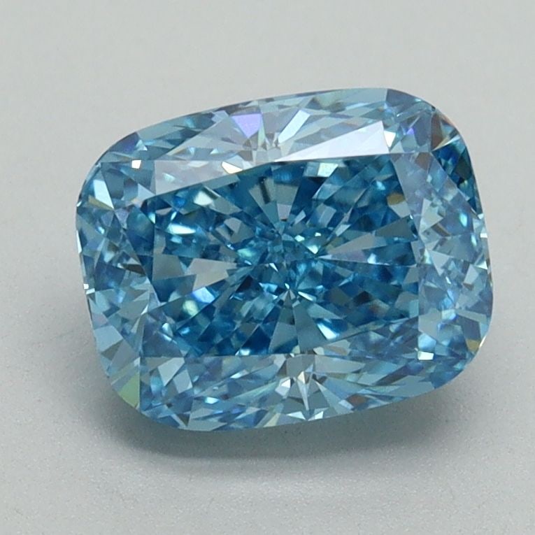 Loose Diamond - CUSHION BRILLIANT 1.8ct Fancy Vivid Blue VVS2: Loose Diamond - CUSHION BRILLIANT 1.8ct Fancy Vivid Blue VVS2 Source: This is a real non-mined Diamond that has been grown in a lab Shape: CUSHION BRILLIANT Carats: 1.8 Color: Fancy Vivid Blue Certifi