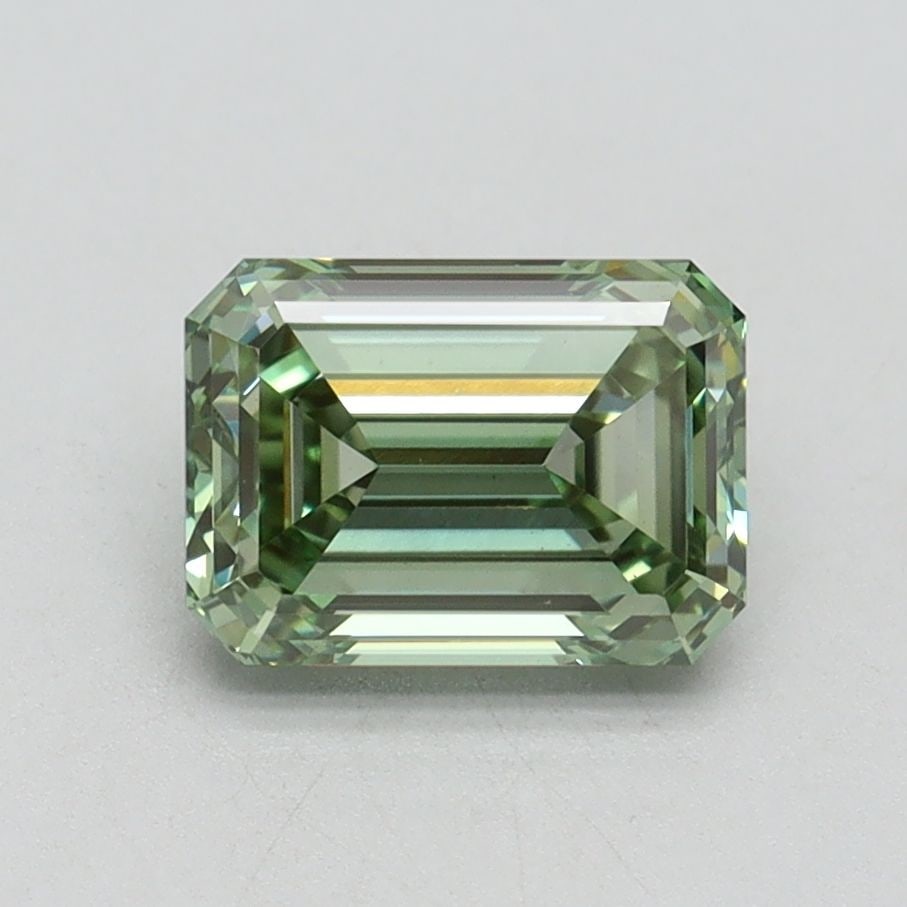 Loose Diamond - EMERALD 1.52ct Fancy Vivid Green VS1: Loose Diamond - EMERALD 1.52ct Fancy Vivid Green VS1 Source: This is a real non-mined Diamond that has been grown in a lab Shape: EMERALD Carats: 1.52 Color: Fancy Vivid Green Certification: IGI Video
