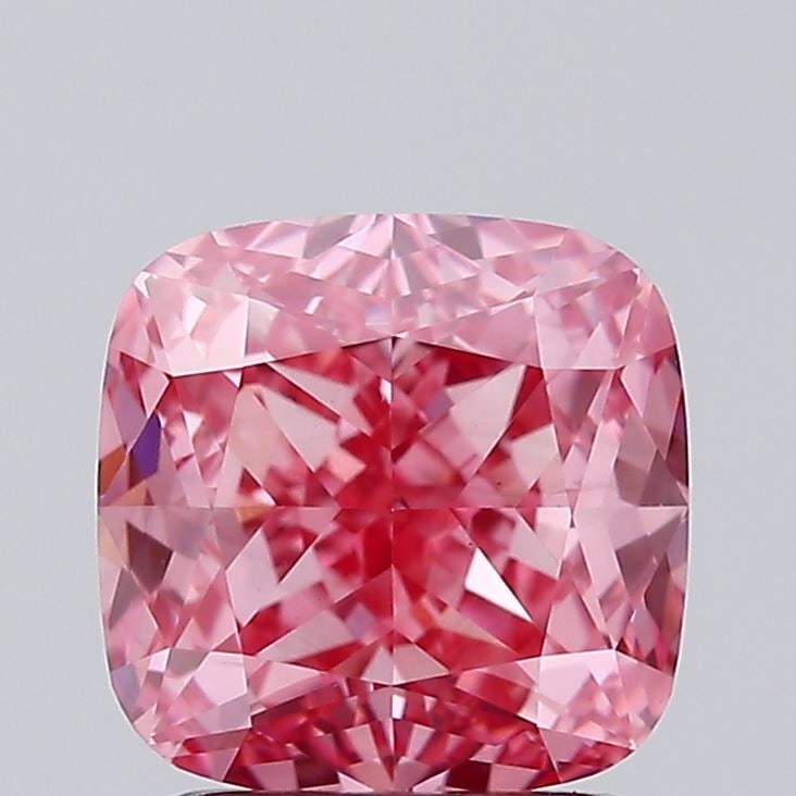 Loose Diamond - CUSHION BRILLIANT 2.01ct Fancy Vivid Pink VVS2: Loose Diamond - CUSHION BRILLIANT 2.01ct Fancy Vivid Pink VVS2 Source: This is a real non-mined Diamond that has been grown in a lab Shape: CUSHION BRILLIANT Carats: 2.01 Color: Fancy Vivid Pink Certi