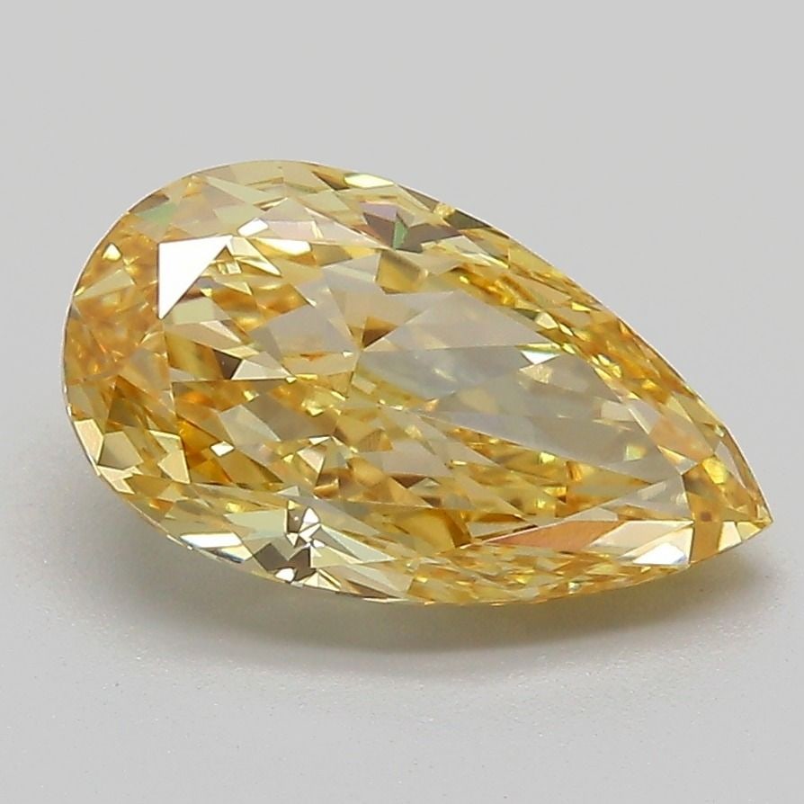 Loose Diamond - PEAR 2.51ct Fancy Intense Yellow VVS2: Loose Diamond - PEAR 2.51ct Fancy Intense Yellow VVS2 Source: This is a real non-mined Diamond that has been grown in a lab Shape: PEAR Carats: 2.51 Color: Fancy Intense Yellow Certification: IGI Vide