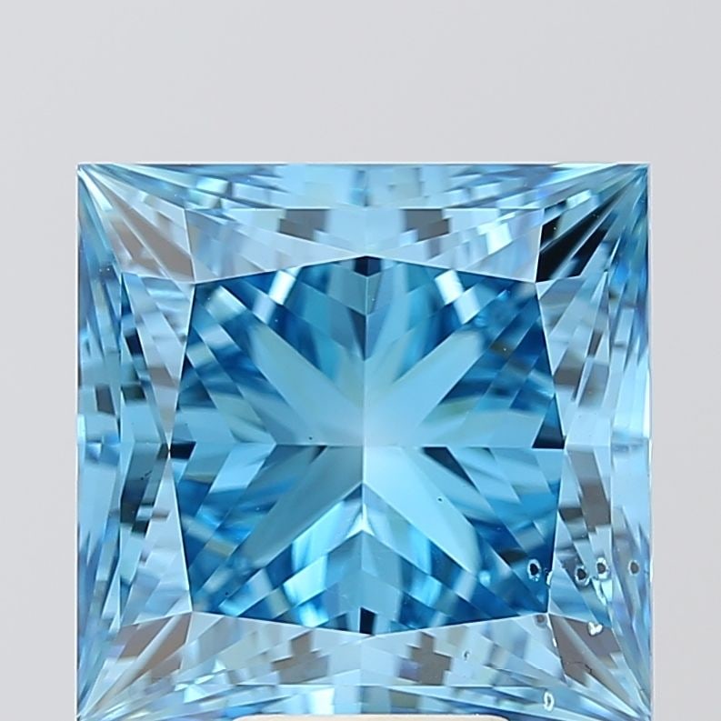 Loose Diamond - PRINCESS 9.0ct Fancy Vivid Blue SI1: Loose Diamond - PRINCESS 9.0ct Fancy Vivid Blue SI1 Source: This is a real non-mined Diamond that has been grown in a lab Shape: PRINCESS Carats: 9.0 Color: Fancy Vivid Blue Certification: IGI Video:
