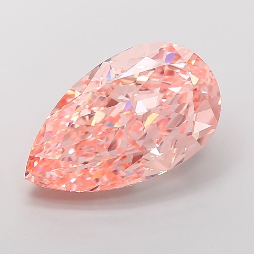 Loose Diamond - PEAR 10.06ct Fancy Vivid Pink VS1: Loose Diamond - PEAR 10.06ct Fancy Vivid Pink VS1 Source: This is a real non-mined Diamond that has been grown in a lab Shape: PEAR Carats: 10.06 Color: Fancy Vivid Pink Certification: IGI Video: