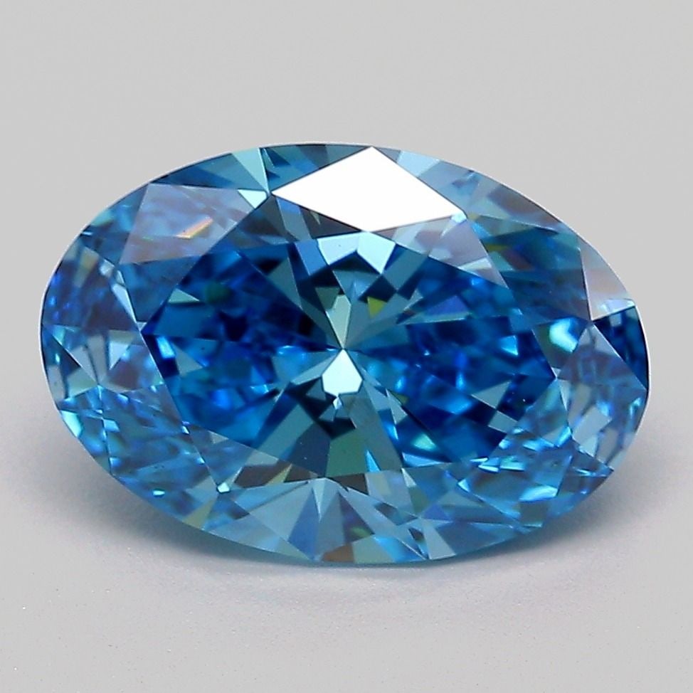 Loose Diamond - OVAL 3.05ct Fancy Vivid Blue VS1: Loose Diamond - OVAL 3.05ct Fancy Vivid Blue VS1 Source: This is a real non-mined Diamond that has been grown in a lab Shape: OVAL Carats: 3.05 Color: Fancy Vivid Blue Certification: IGI Video: