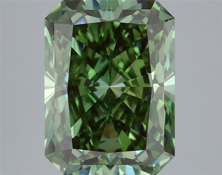 Loose Diamond - RADIANT 4.0ct Fancy Vivid Green VS1: Loose Diamond - RADIANT 4.0ct Fancy Vivid Green VS1 Source: This is a real non-mined Diamond that has been grown in a lab Shape: RADIANT Carats: 4.0 Color: Fancy Vivid Green Certification: IGI Video: