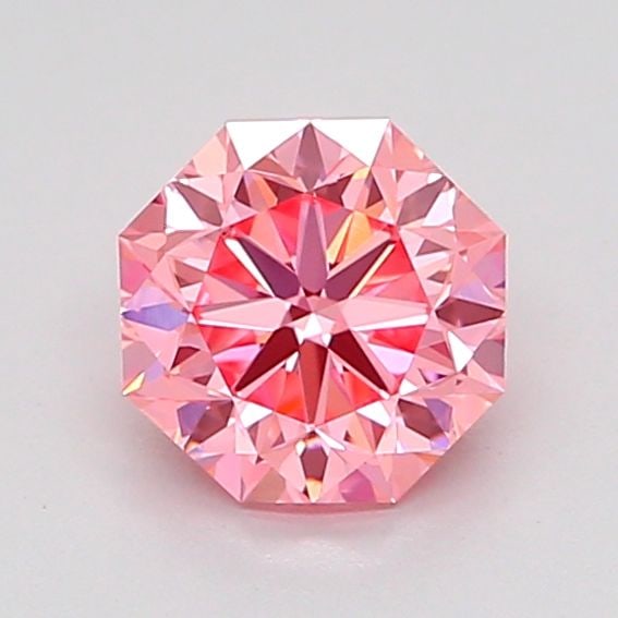 Loose Diamond - OCTAGONAL 0.91ct Fancy Vivid Pink VVS2: Loose Diamond - OCTAGONAL 0.91ct Fancy Vivid Pink VVS2 Source: This is a real non-mined Diamond that has been grown in a lab Shape: OCTAGONAL Carats: 0.91 Color: Fancy Vivid Pink Certification: IGI Vi