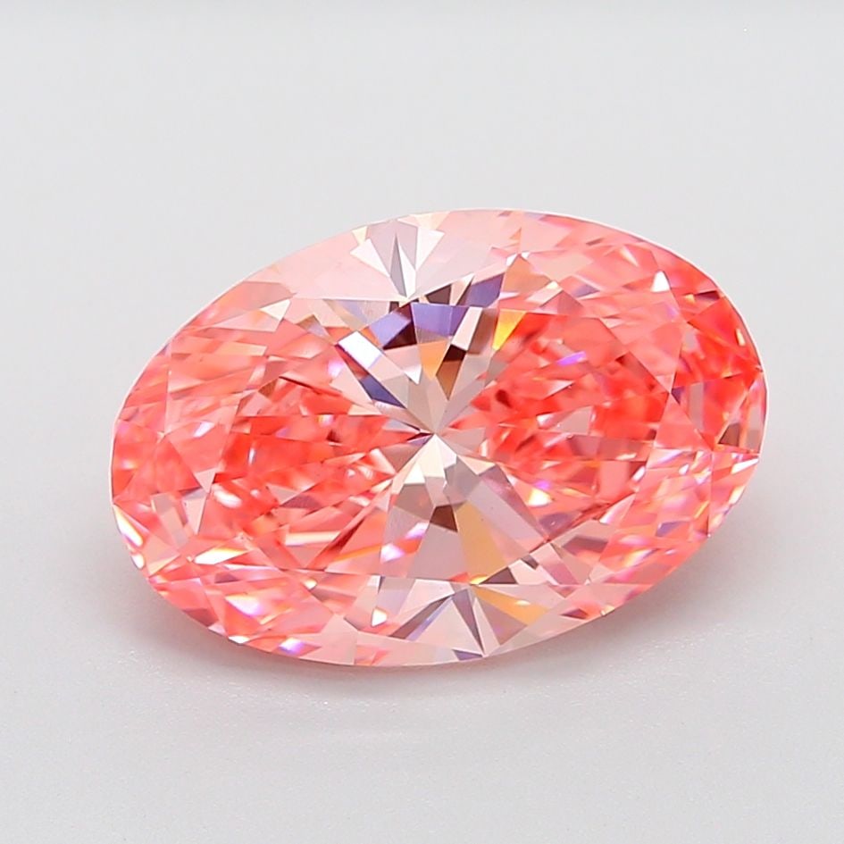 Loose Diamond - OVAL 7.06ct Fancy Vivid Pink VS2: Loose Diamond - OVAL 7.06ct Fancy Vivid Pink VS2 Source: This is a real non-mined Diamond that has been grown in a lab Shape: OVAL Carats: 7.06 Color: Fancy Vivid Pink Certification: IGI Video: