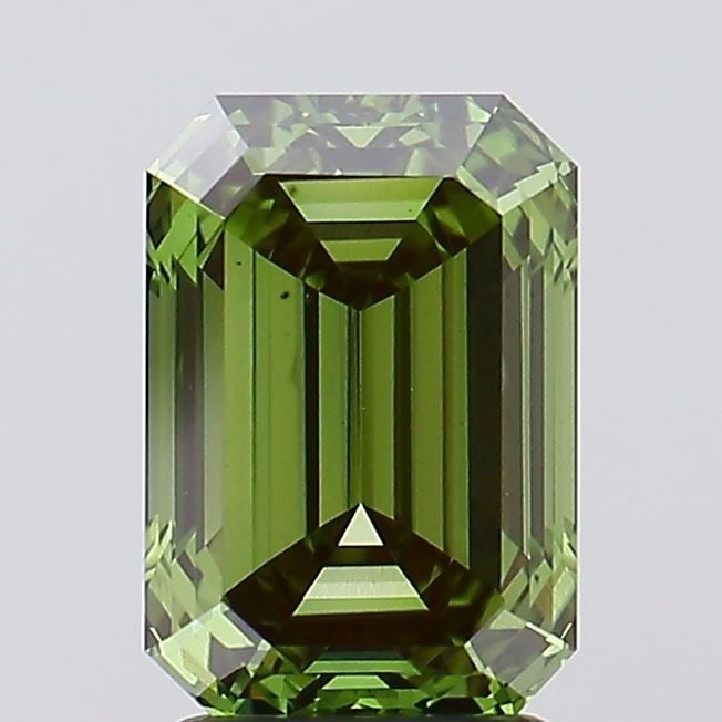 Loose Diamond - EMERALD 2.79ct Fancy Vivid Green VS1: Loose Diamond - EMERALD 2.79ct Fancy Vivid Green VS1 Source: This is a real non-mined Diamond that has been grown in a lab Shape: EMERALD Carats: 2.79 Color: Fancy Vivid Green Certification: IGI Video