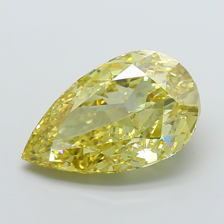 Loose Diamond - PEAR 8.09ct Fancy Intense Yellow VS1: Loose Diamond - PEAR 8.09ct Fancy Intense Yellow VS1 Source: This is a real non-mined Diamond that has been grown in a lab Shape: PEAR Carats: 8.09 Color: Fancy Intense Yellow Certification: IGI Video