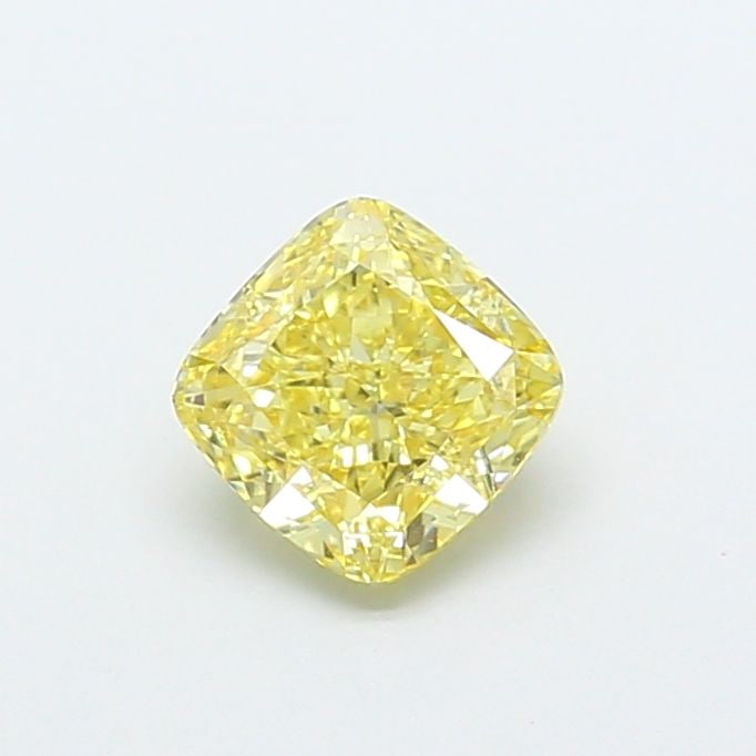 Loose Diamond - CUSHION MODIFIED 1.29ct Fancy Intense Yellow VS1: Loose Diamond - CUSHION MODIFIED 1.29ct Fancy Intense Yellow VS1 Source: This is a real non-mined Diamond that has been grown in a lab Shape: CUSHION MODIFIED Carats: 1.29 Color: Fancy Intense Yellow
