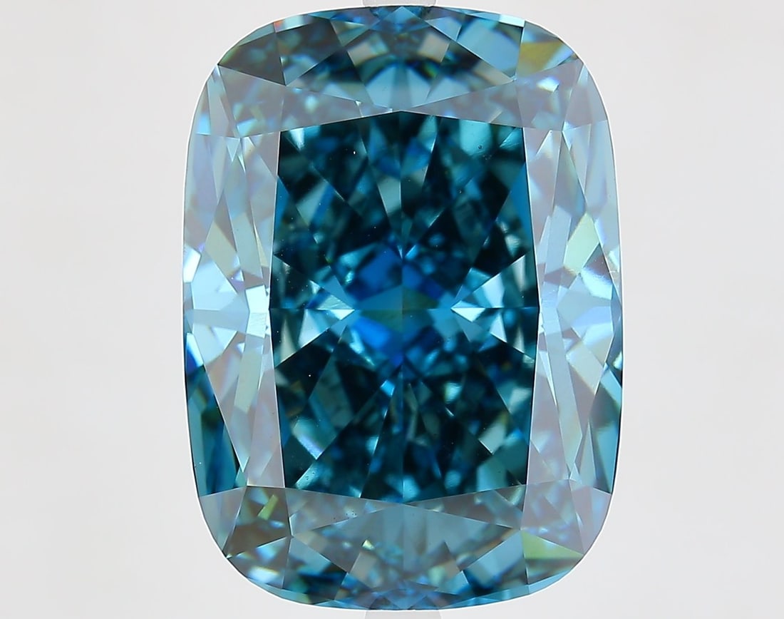 Loose Diamond - CUSHION MODIFIED 15.53ct Fancy Vivid Blue VS1: Loose Diamond - CUSHION MODIFIED 15.53ct Fancy Vivid Blue VS1 Source: This is a real non-mined Diamond that has been grown in a lab Shape: CUSHION MODIFIED Carats: 15.53 Color: Fancy Vivid Blue Certif