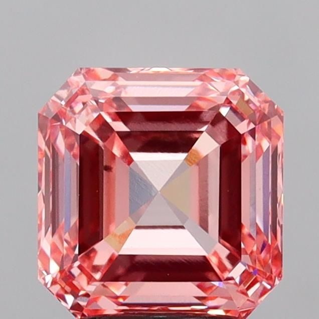 Loose Diamond - ASSCHER 3.0ct Fancy Vivid Pink VS2: Loose Diamond - ASSCHER 3.0ct Fancy Vivid Pink VS2 Source: This is a real non-mined Diamond that has been grown in a lab Shape: ASSCHER Carats: 3.0 Color: Fancy Vivid Pink Certification: IGI Video: