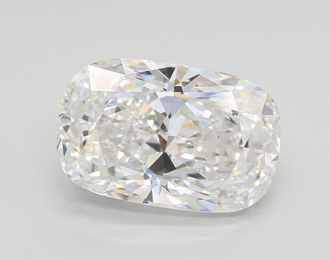 Loose Diamond - CUSHION MODIFIED 2.42ct E VVS2: Loose Diamond - CUSHION MODIFIED 2.42ct E VVS2 Source: This is a real non-mined Diamond that has been grown in a lab Shape: CUSHION MODIFIED Carats: 2.42 Color: E Clarity: VVS2 Certification: IGI Vide