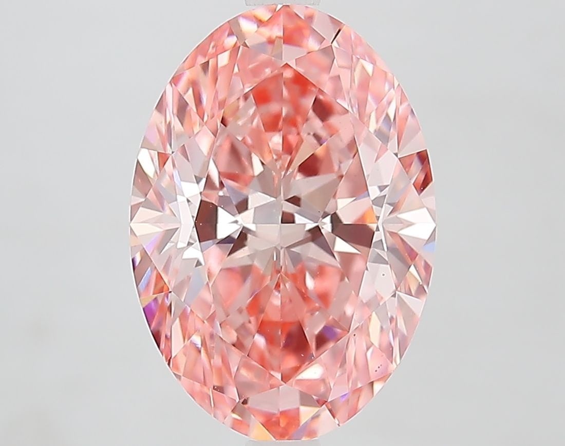 Loose Diamond - OVAL 4.07ct Fancy Vivid Pink VS1: Loose Diamond - OVAL 4.07ct Fancy Vivid Pink VS1 Source: This is a real non-mined Diamond that has been grown in a lab Shape: OVAL Carats: 4.07 Color: Fancy Vivid Pink Certification: IGI Video: