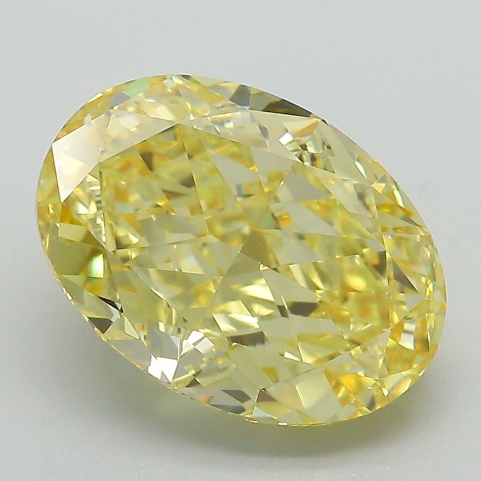 Loose Diamond - OVAL 5.04ct Fancy Intense Yellow VS2: Loose Diamond - OVAL 5.04ct Fancy Intense Yellow VS2 Source: This is a real non-mined Diamond that has been grown in a lab Shape: OVAL Carats: 5.04 Color: Fancy Intense Yellow Certification: IGI Video