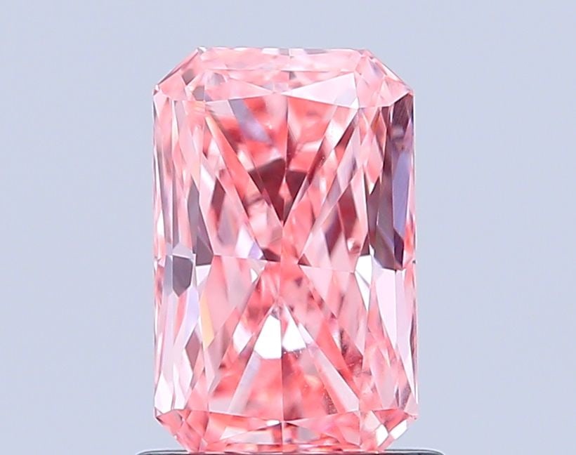 Loose Diamond - RADIANT 1.08ct Fancy Vivid Pink VVS2: Loose Diamond - RADIANT 1.08ct Fancy Vivid Pink VVS2 Source: This is a real non-mined Diamond that has been grown in a lab Shape: RADIANT Carats: 1.08 Color: Fancy Vivid Pink Certification: IGI Video: