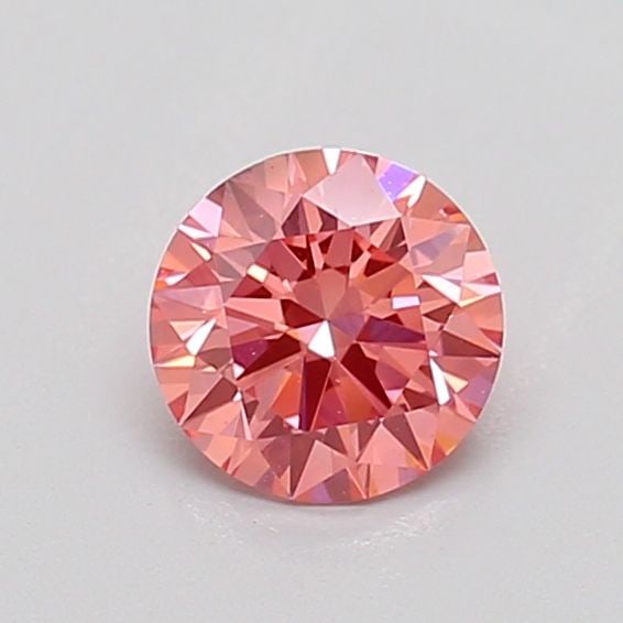 Ideal Loose Diamond - ROUND 0.56ct Fancy Vivid Pink VS1: Ideal Loose Diamond - ROUND 0.56ct Fancy Vivid Pink VS1 Source: This is a real non-mined Diamond that has been grown in a lab Shape: ROUND Carats: 0.56 Color: Fancy Vivid Pink Certification: IGI PLEAS