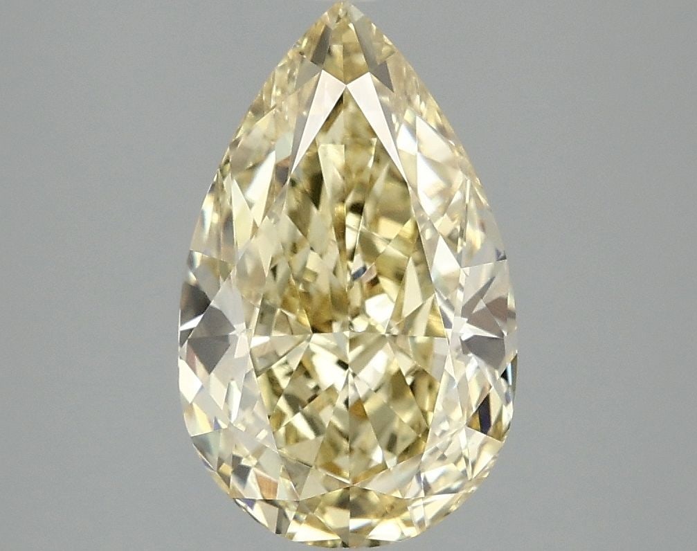 Loose Diamond - PEAR 3.06ct Fancy Intense Yellow VVS2: Loose Diamond - PEAR 3.06ct Fancy Intense Yellow VVS2 Source: This is a real non-mined Diamond that has been grown in a lab Shape: PEAR Carats: 3.06 Color: Fancy Intense Yellow Certification: IGI