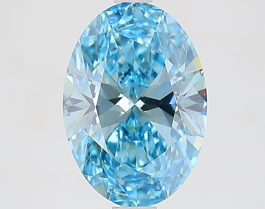 Loose Diamond - OVAL 1.92ct Fancy Vivid Blue VS2: Loose Diamond - OVAL 1.92ct Fancy Vivid Blue VS2 Source: This is a real non-mined Diamond that has been grown in a lab Shape: OVAL Carats: 1.92 Color: Fancy Vivid Blue Certification: IGI Video: