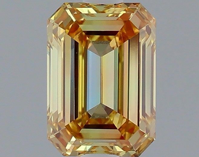 Loose Diamond - EMERALD 1.0ct Fancy Orange Yellow VS1: Loose Diamond - EMERALD 1.0ct Fancy Orange Yellow VS1 Source: This is a real non-mined Diamond that has been grown in a lab Shape: EMERALD Carats: 1.0 Color: Fancy Orange Yellow Certification: IGI Vid