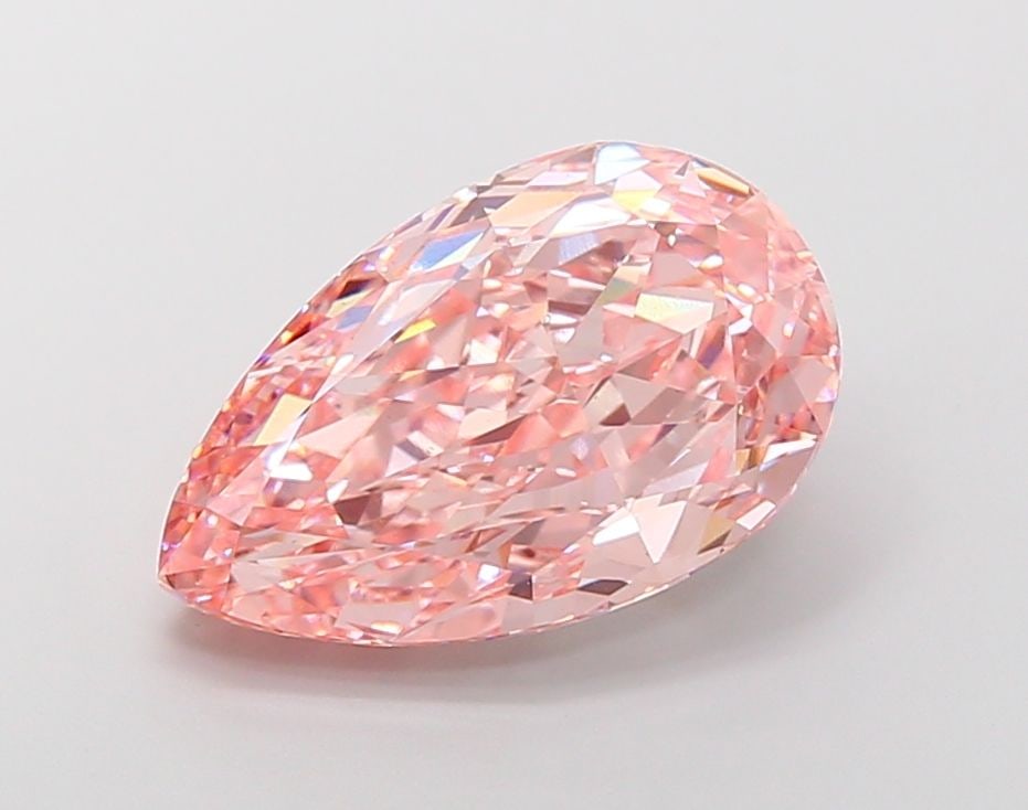 Loose Diamond - PEAR 10.99ct Fancy Vivid Pink VS1: Loose Diamond - PEAR 10.99ct Fancy Vivid Pink VS1 Source: This is a real non-mined Diamond that has been grown in a lab Shape: PEAR Carats: 10.99 Color: Fancy Vivid Pink Certification: IGI Video: