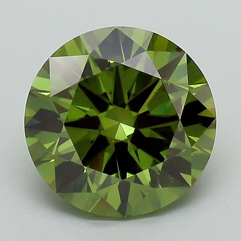 Loose Diamond - ROUND 3.08ct Fancy Vivid Green VS1: Loose Diamond - ROUND 3.08ct Fancy Vivid Green VS1 Source: This is a real non-mined Diamond that has been grown in a lab Shape: ROUND Carats: 3.08 Color: Fancy Vivid Green Certification: IGI Video: