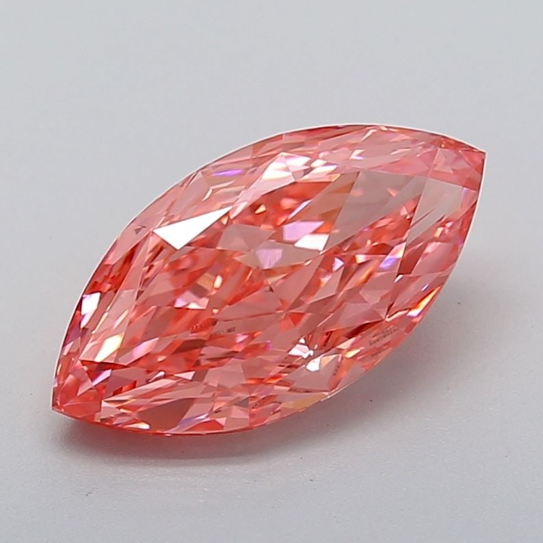 Loose Diamond - MARQUISE 3.16ct Fancy Vivid Pink VVS2: Loose Diamond - MARQUISE 3.16ct Fancy Vivid Pink VVS2 Source: This is a real non-mined Diamond that has been grown in a lab Shape: MARQUISE Carats: 3.16 Color: Fancy Vivid Pink Certification: IGI Vide