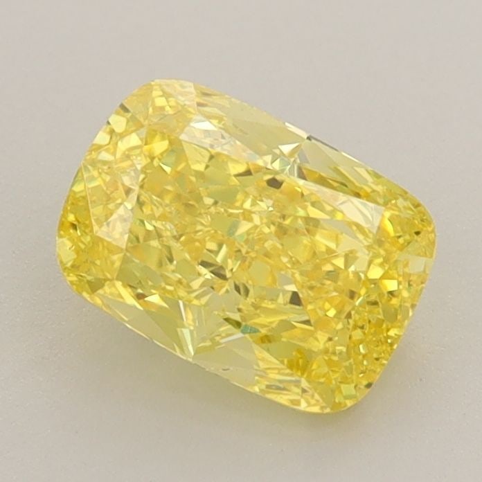 Loose Diamond - CUSHION BRILLIANT 1.27ct Fancy Intense Yellow VS2: Loose Diamond - CUSHION BRILLIANT 1.27ct Fancy Intense Yellow VS2 Source: This is a real non-mined Diamond that has been grown in a lab Shape: CUSHION BRILLIANT Carats: 1.27 Color: Fancy Intense Yello