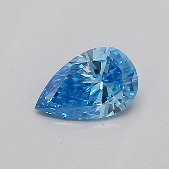 Loose Diamond - PEAR 0.14ct Fancy Vivid Blue VS1: Loose Diamond - PEAR 0.14ct Fancy Vivid Blue VS1 Source: This is a real non-mined Diamond that has been grown in a lab Shape: PEAR Carats: 0.14 Color: Fancy Vivid Blue Certification: IGI Video: