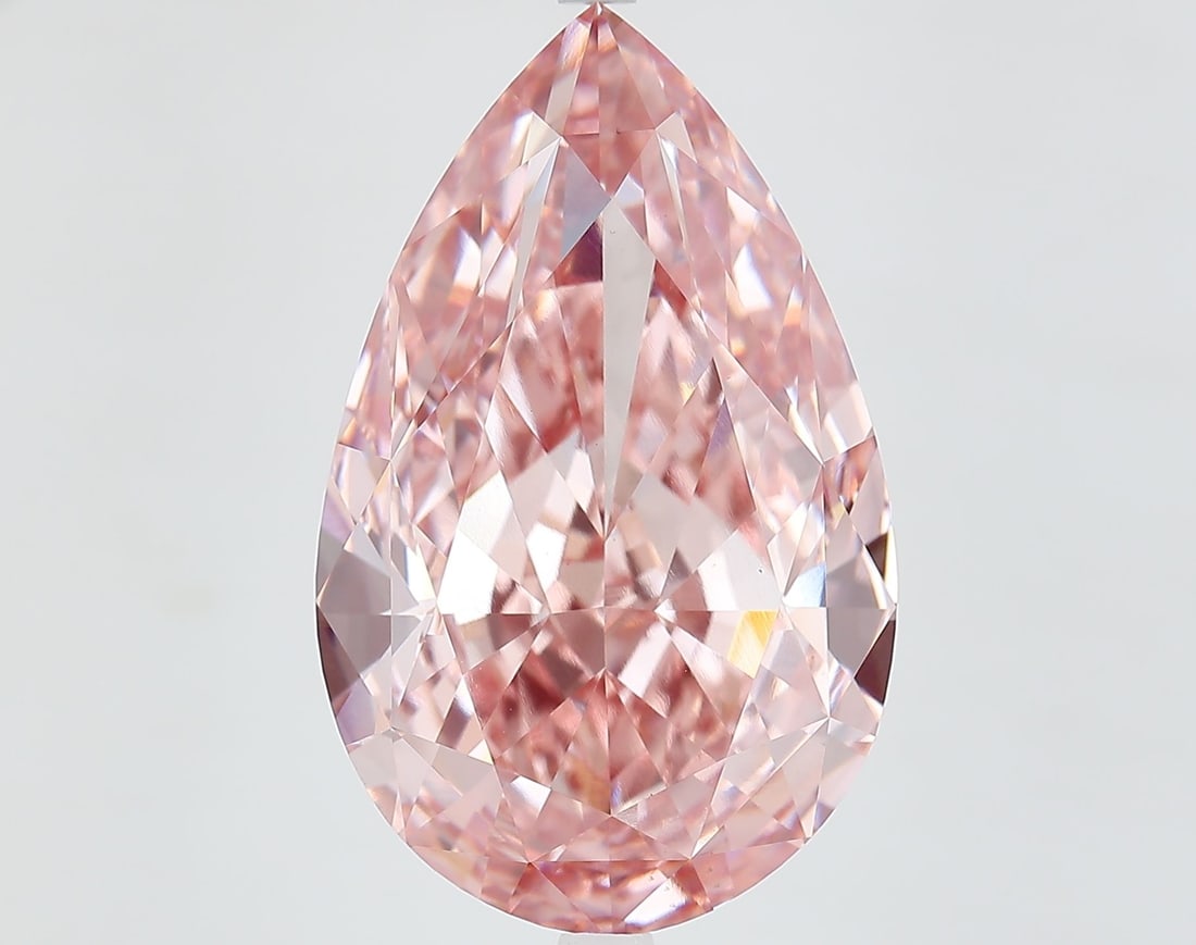 Loose Diamond - PEAR 16.08ct Fancy Vivid Pink VS1: Loose Diamond - PEAR 16.08ct Fancy Vivid Pink VS1 Source: This is a real non-mined Diamond that has been grown in a lab Shape: PEAR Carats: 16.08 Color: Fancy Vivid Pink Certification: IGI Video: