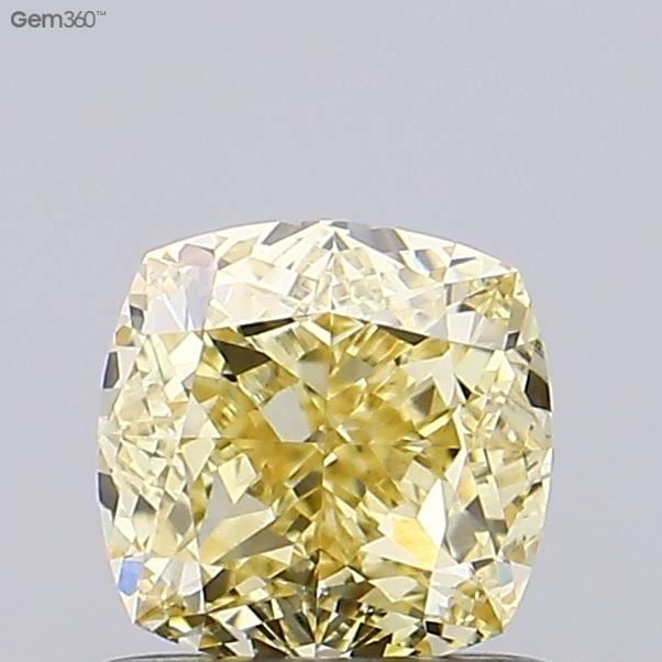 Loose Diamond - CUSHION MODIFIED 1.0ct Fancy Yellow VVS2: Loose Diamond - CUSHION MODIFIED 1.0ct Fancy Yellow VVS2 Source: This is a real non-mined Diamond that has been grown in a lab Shape: CUSHION MODIFIED Carats: 1.0 Color: Fancy Yellow Certification: IG