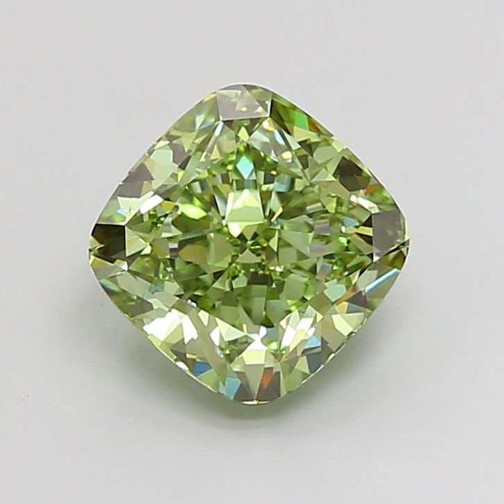 Loose Diamond - CUSHION MODIFIED 3.05ct Fancy Vivid Green VVS2: Loose Diamond - CUSHION MODIFIED 3.05ct Fancy Vivid Green VVS2 Source: This is a real non-mined Diamond that has been grown in a lab Shape: CUSHION MODIFIED Carats: 3.05 Color: Fancy Vivid Green Certi