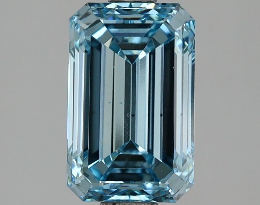 Loose Diamond - EMERALD 2.0ct Fancy Blue VS1: Loose Diamond - EMERALD 2.0ct Fancy Blue VS1 Source: This is a real non-mined Diamond that has been grown in a lab Shape: EMERALD Carats: 2.0 Color: Fancy Blue Certification: NONE Video: