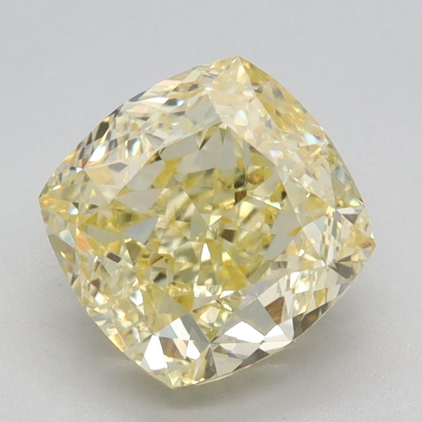 Loose Diamond - CUSHION MODIFIED 2.29ct Fancy Intense Yellow VS1: Loose Diamond - CUSHION MODIFIED 2.29ct Fancy Intense Yellow VS1 Source: This is a real non-mined Diamond that has been grown in a lab Shape: CUSHION MODIFIED Carats: 2.29 Color: Fancy Intense Yellow