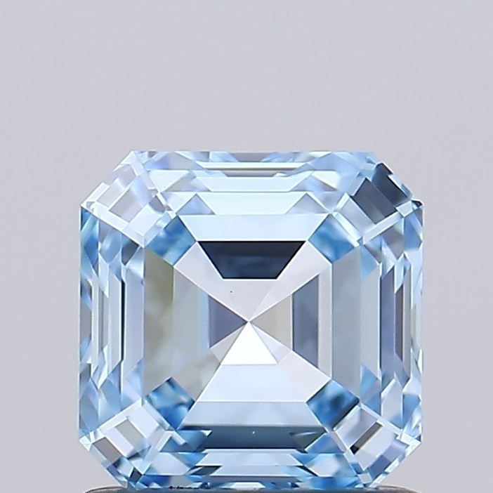 Loose Diamond - ASSCHER 1.05ct Fancy Vivid Blue VVS2: Loose Diamond - ASSCHER 1.05ct Fancy Vivid Blue VVS2 Source: This is a real non-mined Diamond that has been grown in a lab Shape: ASSCHER Carats: 1.05 Color: Fancy Vivid Blue Certification: IGI Video: