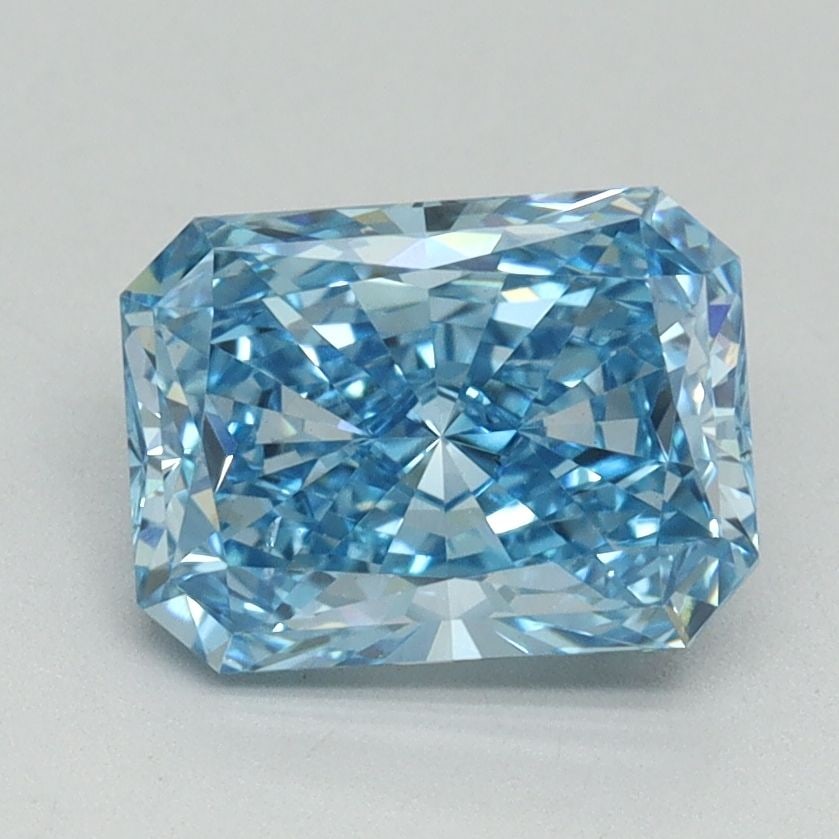 Loose Diamond - RADIANT 1.71ct Fancy Vivid Blue SI1: Loose Diamond - RADIANT 1.71ct Fancy Vivid Blue SI1 Source: This is a real non-mined Diamond that has been grown in a lab Shape: RADIANT Carats: 1.71 Color: Fancy Vivid Blue Certification: IGI Video: