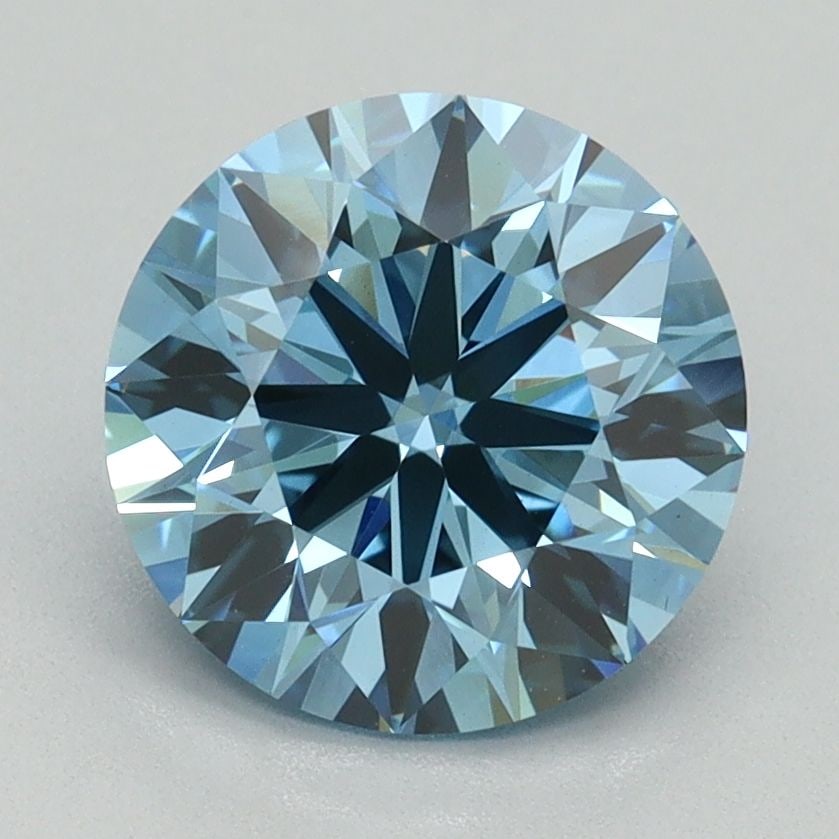 Ideal Loose Diamond - ROUND 2.27ct Fancy Vivid Blue VS1: Ideal Loose Diamond - ROUND 2.27ct Fancy Vivid Blue VS1 Source: This is a real non-mined Diamond that has been grown in a lab Shape: ROUND Carats: 2.27 Color: Fancy Vivid Blue Certification: IGI Video