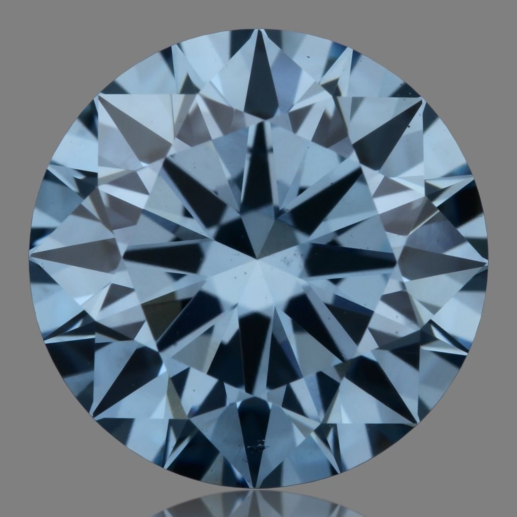 Ideal Loose Diamond - ROUND 2.01ct Fancy Vivid Blue VS2: Ideal Loose Diamond - ROUND 2.01ct Fancy Vivid Blue VS2 Source: This is a real non-mined Diamond that has been grown in a lab Shape: ROUND Carats: 2.01 Color: Fancy Vivid Blue Certification: IGI Video