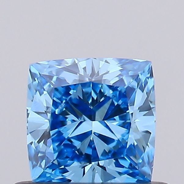 Loose Diamond - CUSHION MODIFIED 0.53ct Fancy Vivid Blue VVS2: Loose Diamond - CUSHION MODIFIED 0.53ct Fancy Vivid Blue VVS2 Source: This is a real non-mined Diamond that has been grown in a lab Shape: CUSHION MODIFIED Carats: 0.53 Color: Fancy Vivid Blue Certifi