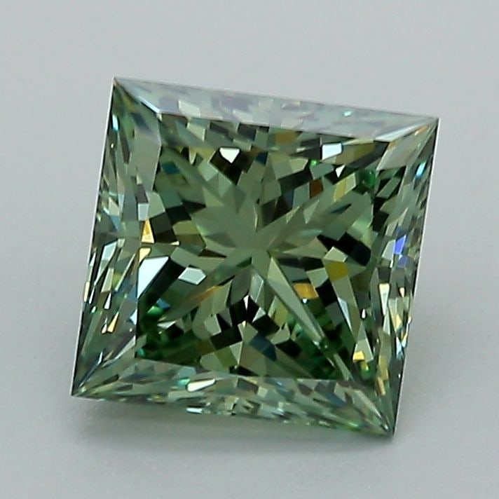 Loose Diamond - PRINCESS 1.62ct Fancy Vivid Green VVS2: Loose Diamond - PRINCESS 1.62ct Fancy Vivid Green VVS2 Source: This is a real non-mined Diamond that has been grown in a lab Shape: PRINCESS Carats: 1.62 Color: Fancy Vivid Green Certification: IGI Vi