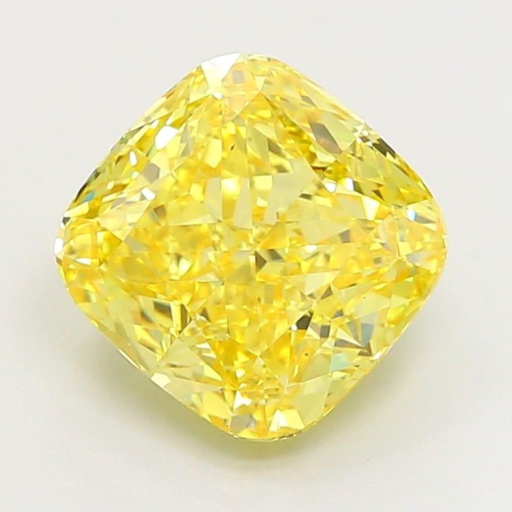 Loose Diamond - CUSHION MODIFIED 4.04ct Fancy Vivid Yellow VS2: Loose Diamond - CUSHION MODIFIED 4.04ct Fancy Vivid Yellow VS2 Source: This is a real non-mined Diamond that has been grown in a lab Shape: CUSHION MODIFIED Carats: 4.04 Color: Fancy Vivid Yellow Cert