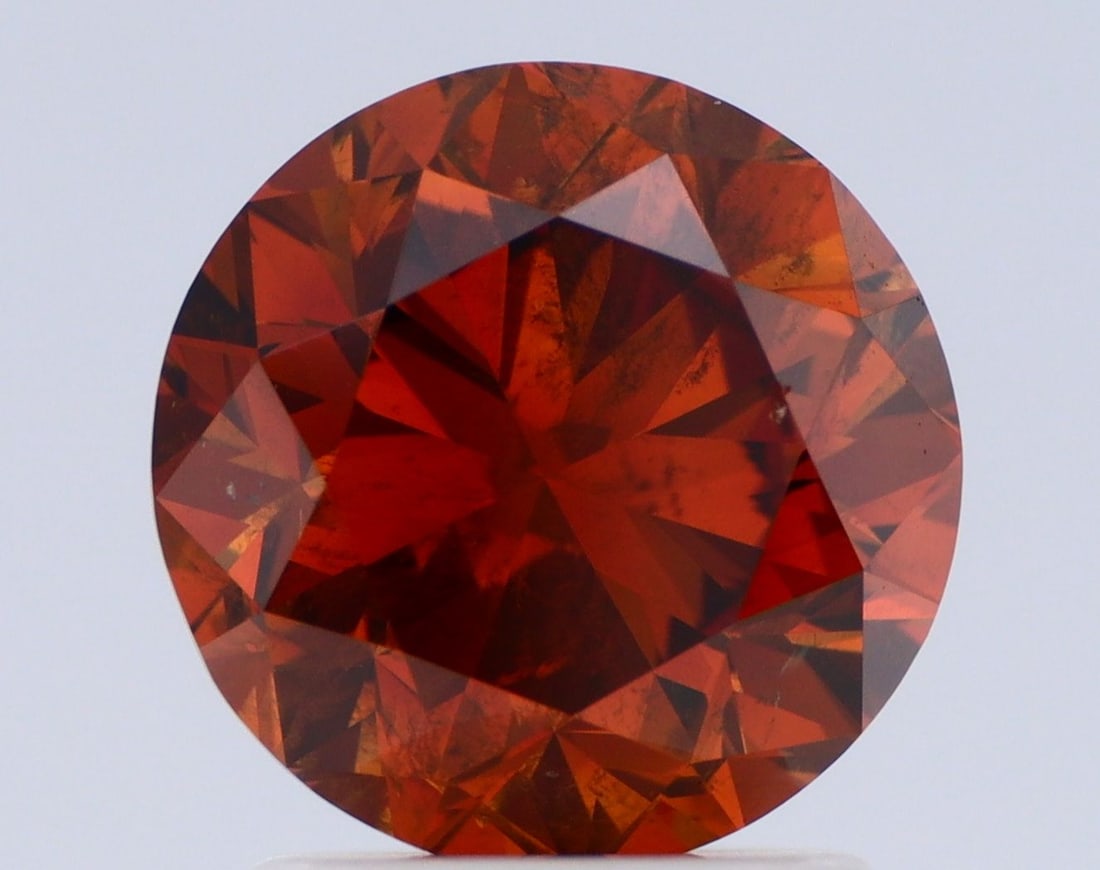 Loose Diamond - ROUND 2.0ct Fancy Deep Orange I2: Loose Diamond - ROUND 2.0ct Fancy Deep Orange I2 Source: Natural Shape: ROUND Carats: 2.0 Color: Fancy Deep Orange Certification: GIA Video: