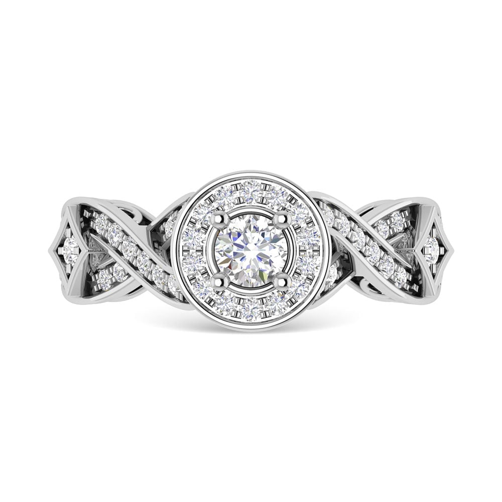 Diamond 3/4 Ct.Tw. Engagement Ring in 14K White Gold: Diamond 3/4 Ct.Tw. Engagement Ring in 14K White Gold 14k White Gold Stone Color: G-h Stone Clarity: I1 Each ring is presented in standard size 6.5. Complimentary resizing is available between sizes 51